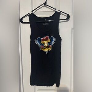 Vintage cedar point fair tank top live to love love to ride heart skull shirt xl